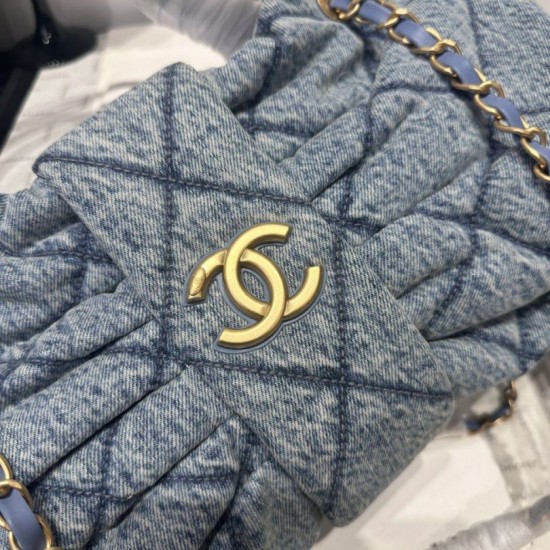 Replica Borsa a fiocco Chanel 25K Denim lavato AS5851 Nero Imitazioni False Repliche Borsa a fiocco Chanel 25K Denim lavato AS5851 Nero Imitazioni False Online