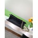 Repliche Borsa Sweet Flap Chanel 24K Pelle di vacchetta oliata e cerata AS5145 Nero Imitazioni False Online