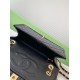 Repliche Borsa Sweet Flap Chanel 24K Pelle di vacchetta oliata e cerata AS5145 Nero Imitazioni False Online