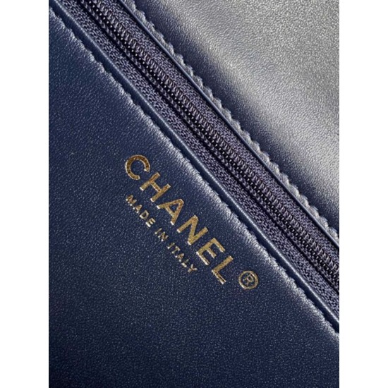 Replica Borsa Sweet Flap Chanel 24K Pelle di vacchetta oliata e cerata AS5145 Blu Imitazioni False Repliche Borsa Sweet Flap Chanel 24K Pelle di vacchetta oliata e cerata AS5145 Blu Imitazioni False Online