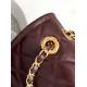 Repliche Borsa Chanel Sweet Flap 24K Pelle di vacchetta oliata e cerata AS5145 Borgogna Imitazioni False Online