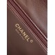 Repliche Borsa Chanel Sweet Flap 24K Pelle di vacchetta oliata e cerata AS5145 Borgogna Imitazioni False Online