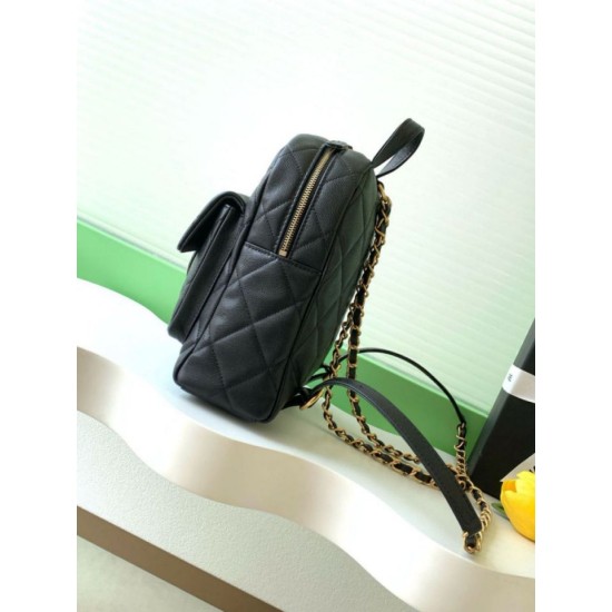 Repliche Zaino Chanel 25K Pelle di vitello granata AS5793 Nero Imitazioni False Online