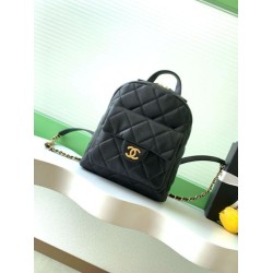 Repliche Zaino Chanel 25K Pelle di vitello granata AS5793 Nero Imitazioni False Online