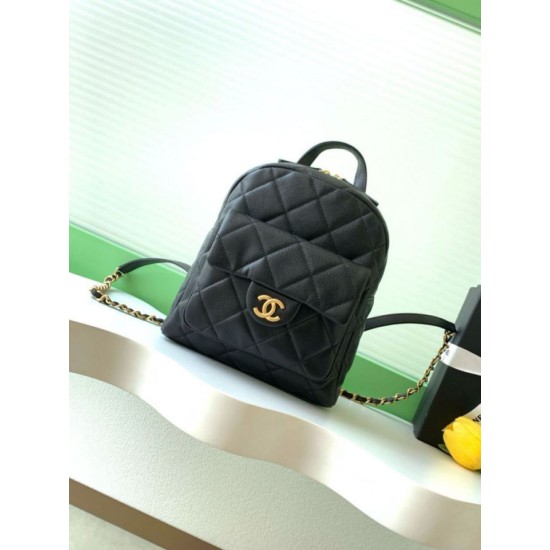 Repliche Zaino Chanel 25K Pelle di vitello granata AS5793 Nero Imitazioni False Online