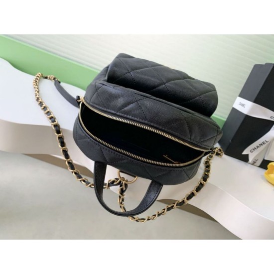 Repliche Zaino Chanel 25K Pelle di vitello granata AS5793 Nero Imitazioni False Online