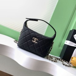 Repliche Pochette Chanel 25S con catena Pelle di vitello granata AP4747 Nero Imitazioni False Online