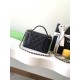 Repliche Borsa a tracolla Chanel 25C Vanity con catena AP4404 Nero Imitazioni False Online