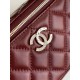 Repliche Borsa a tracolla Chanel 25C Vanity con catena AP4404 Borgogna Imitazioni False Online