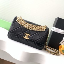 Repliche Borsa a tracolla Chanel Matelasse Coco AS4595 Nero Imitazioni False Online