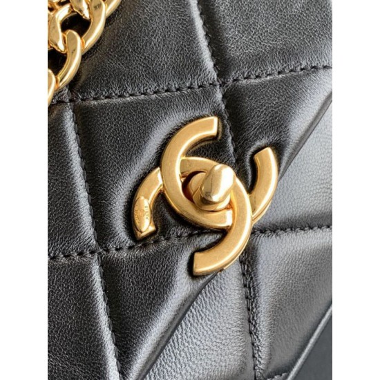 Repliche Borsa a tracolla Chanel Matelasse Coco AS4595 Nero Imitazioni False Online