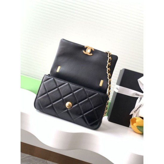Repliche Borsa a tracolla Chanel Matelasse Coco AS4595 Nero Imitazioni False Online