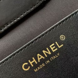 Repliche Borsa tote Chanel grande con tracolla a catena AS5303 Nero Imitazioni False Online