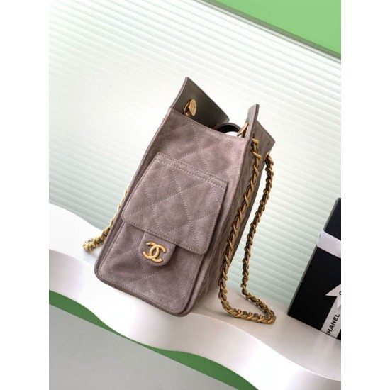 Replica Borsa tote Chanel grande con tracolla a catena AS5303 Scamosciato Grigio Imitazioni False Repliche Borsa tote Chanel grande con tracolla a catena AS5303 Scamosciato Grigio Imitazioni False Online
