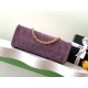 Repliche Borsa tote Chanel grande con tracolla a catena AS5303 Scamosciato Viola Imitazioni False Online