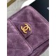 Repliche Borsa tote Chanel grande con tracolla a catena AS5303 Scamosciato Viola Imitazioni False Online