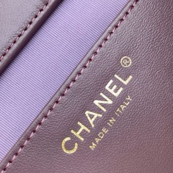 Repliche Borsa tote Chanel grande con tracolla a catena AS5303 Scamosciato Viola Imitazioni False Online