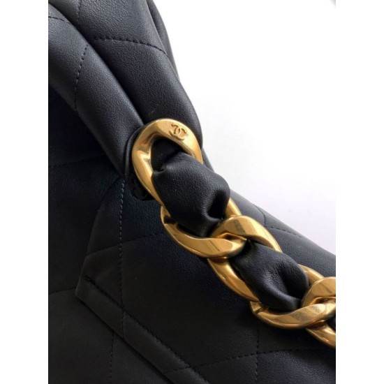 Repliche Borsa hobo Chanel Maxi AS5839 Pelle di vitello nera Imitazioni False Online