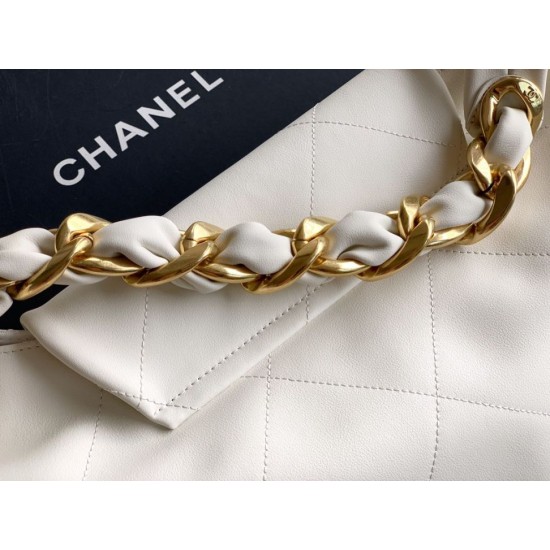 Replica Borsa hobo Chanel Maxi AS5839 Pelle di vitello bianca Imitazioni False Repliche Borsa hobo Chanel Maxi AS5839 Pelle di vitello bianca Imitazioni False Online