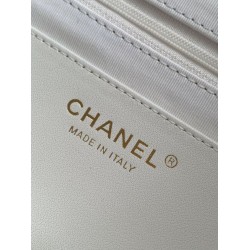 Repliche Borsa hobo Chanel Maxi AS5839 Pelle di vitello bianca Imitazioni False Online