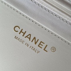 Repliche Borsa hobo Chanel Maxi AS5839 Pelle di vitello bianca Imitazioni False Online