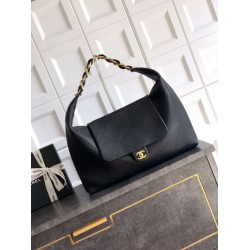 Repliche Borsa hobo Chanel AS5838 Pelle di vitello nera Imitazioni False Online