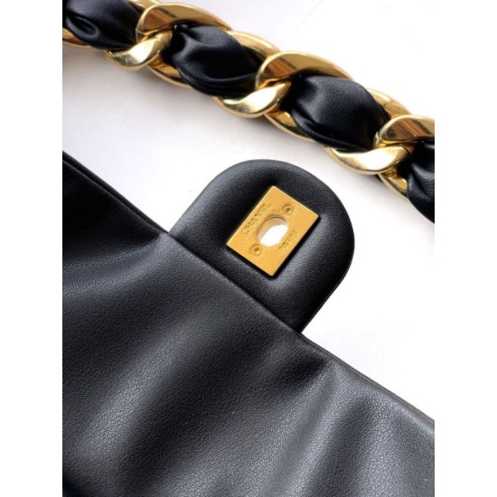 Repliche Borsa hobo Chanel AS5838 Pelle di vitello nera Imitazioni False Online