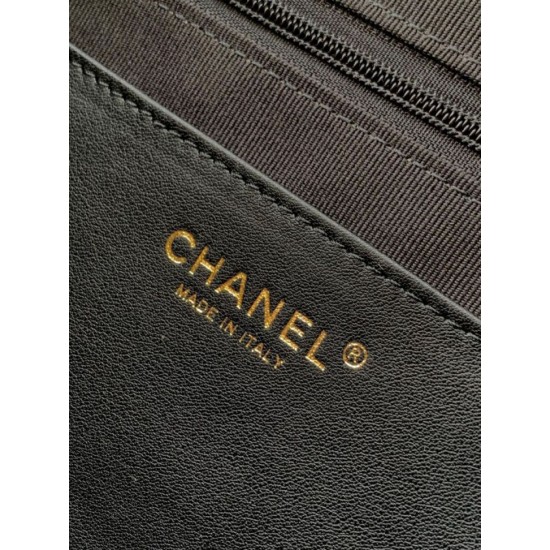 Repliche Borsa hobo Chanel AS5838 Pelle di vitello nera Imitazioni False Online