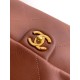 Repliche Borsa hobo Chanel AS5838 Pelle di vitello marrone Imitazioni False Online