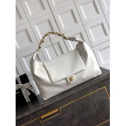 Repliche Borsa hobo Chanel AS5838 Pelle di vitello bianca Imitazioni False Online
