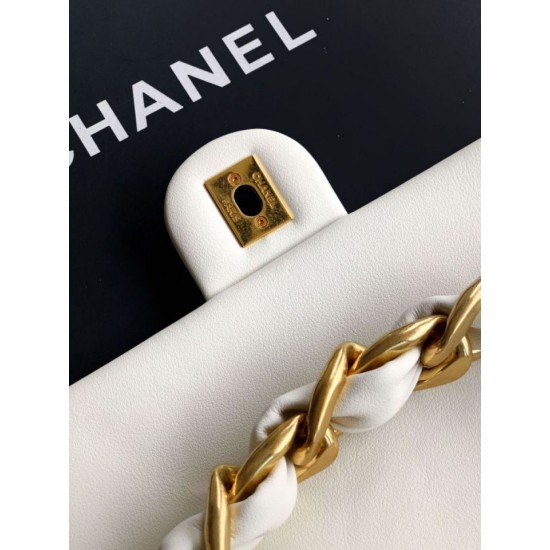 Repliche Borsa hobo Chanel AS5838 Pelle di vitello bianca Imitazioni False Online