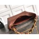 Repliche Borsa Hobo Chanel Piccola AS5837 Pelle di Vitello Marrone Imitazioni False Online