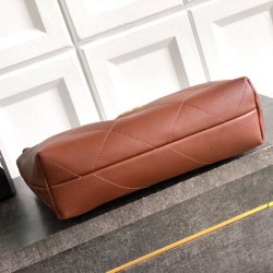 Repliche Borsa Hobo Chanel Piccola AS5837 Pelle di Vitello Marrone Imitazioni False Online