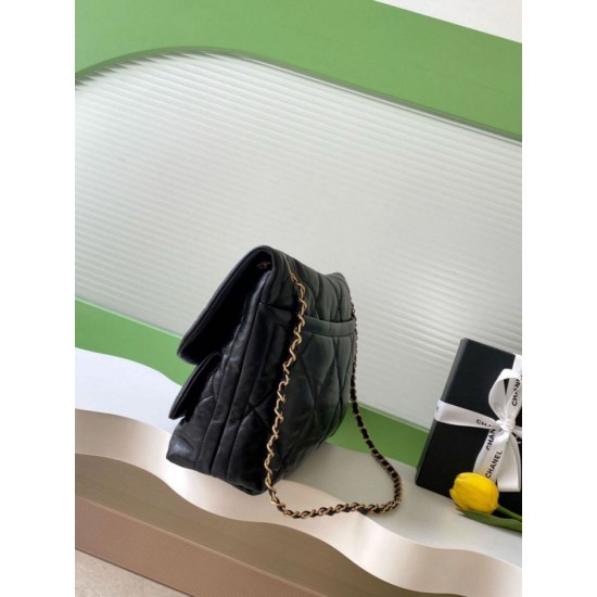 Repliche Borsa Maxi Flap Chanel AS5727 Pelle di Agnello Nera Imitazioni False Online