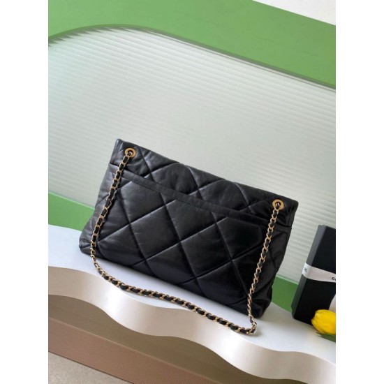 Repliche Borsa Maxi Flap Chanel AS5727 Pelle di Agnello Nera Imitazioni False Online