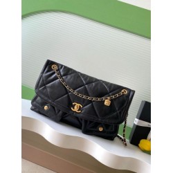 Repliche Borsa Maxi Flap Chanel AS5727 Pelle di Agnello Nera Imitazioni False Online