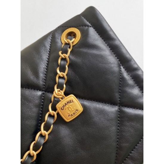 Repliche Borsa Maxi Flap Chanel AS5727 Pelle di Agnello Nera Imitazioni False Online