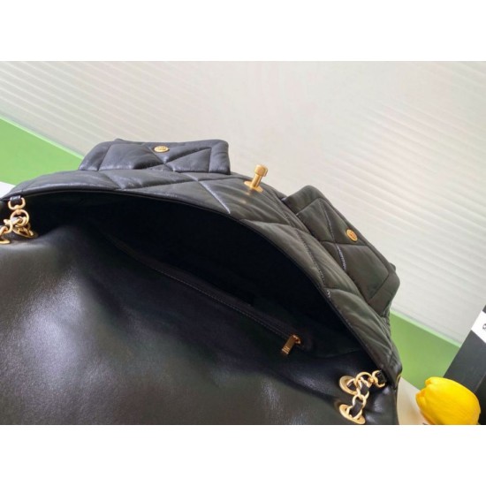 Repliche Borsa Maxi Flap Chanel AS5727 Pelle di Agnello Nera Imitazioni False Online
