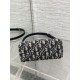 Repliche Mini borsa a mano Dior Jolie Dior Oblique jacquard S3123 Blu Imitazioni False Online
