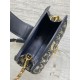 Repliche Mini borsa a mano Dior Jolie Dior Oblique jacquard S3123 Blu Imitazioni False Online