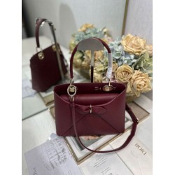 Repliche borsa tote Dior CD 26SS fiocco bordeaux Imitazioni False Online