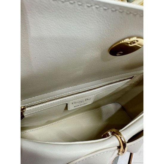 Repliche Borsa tote Dior CD 26SS con fiocco bianca Imitazioni False Online
