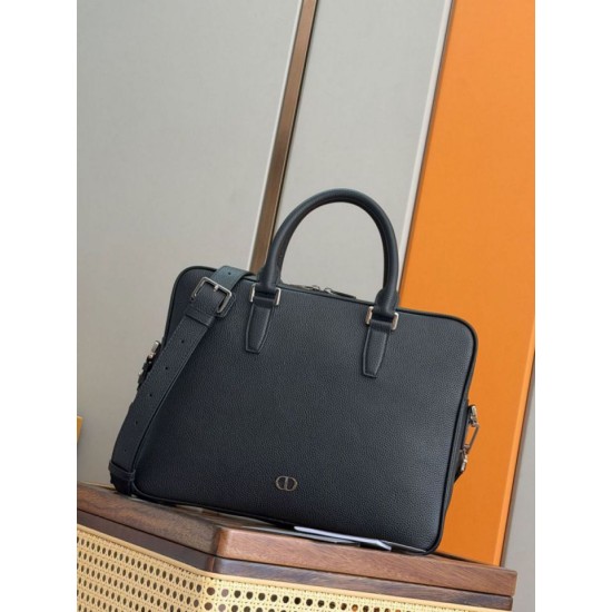 Repliche Borsa tote Dior CD Icon Uomo con cerniera nera Imitazioni False Online