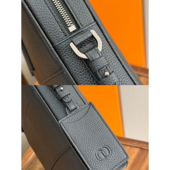 Repliche Borsa tote Dior CD Icon Uomo con cerniera nera Imitazioni False Online