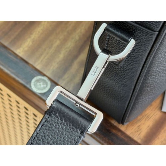 Repliche Borsa tote Dior CD Icon Uomo con cerniera nera Imitazioni False Online