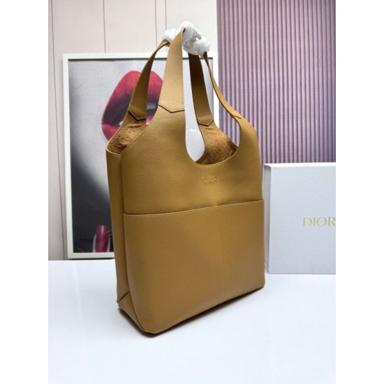 Repliche Borsa tote Dior Privé Icons Uomo marrone in pelle di vitello Imitazioni False Online