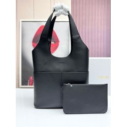 Repliche borsa tote Dior Privé Icons Uomo nera in pelle di vitello Imitazioni False Online