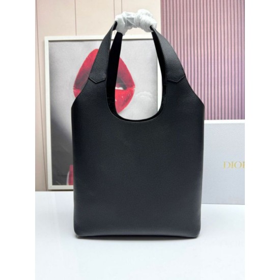 Repliche borsa tote Dior Privé Icons Uomo nera in pelle di vitello Imitazioni False Online