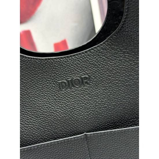 Repliche borsa tote Dior Privé Icons Uomo nera in pelle di vitello Imitazioni False Online