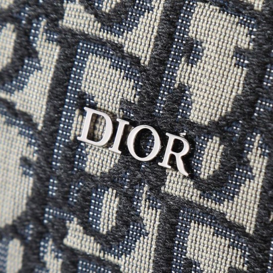 Repliche pochette Dior A4 cerniera borsa Dior Oblique nera Imitazioni False Online